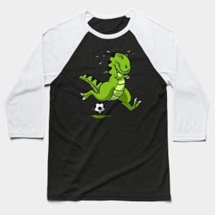 T-Rex Dinosaur Soccer Player Baseball T-Shirt